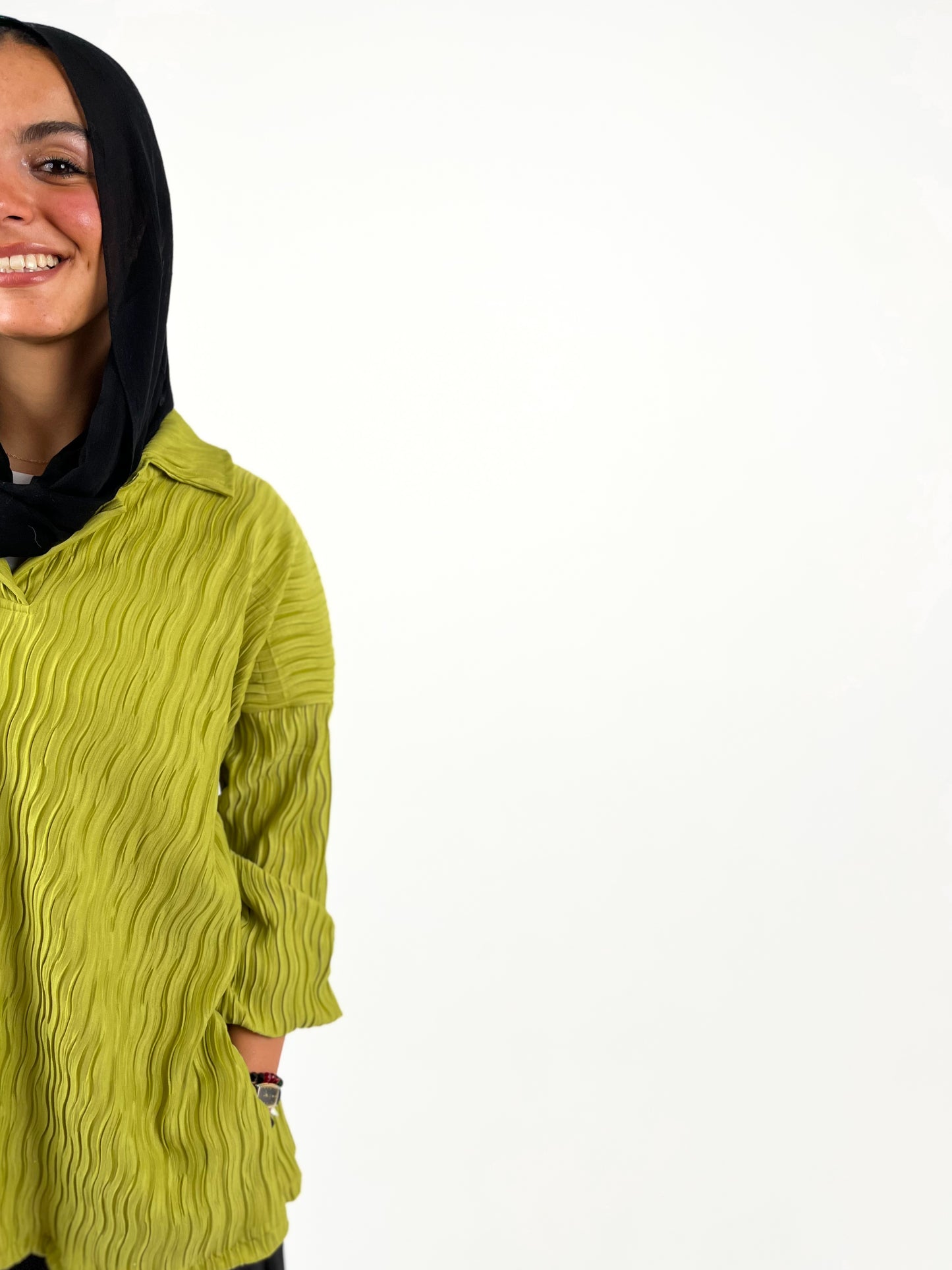 crushed blouse lime