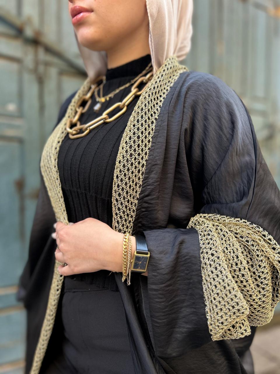 net sleeve kaftan